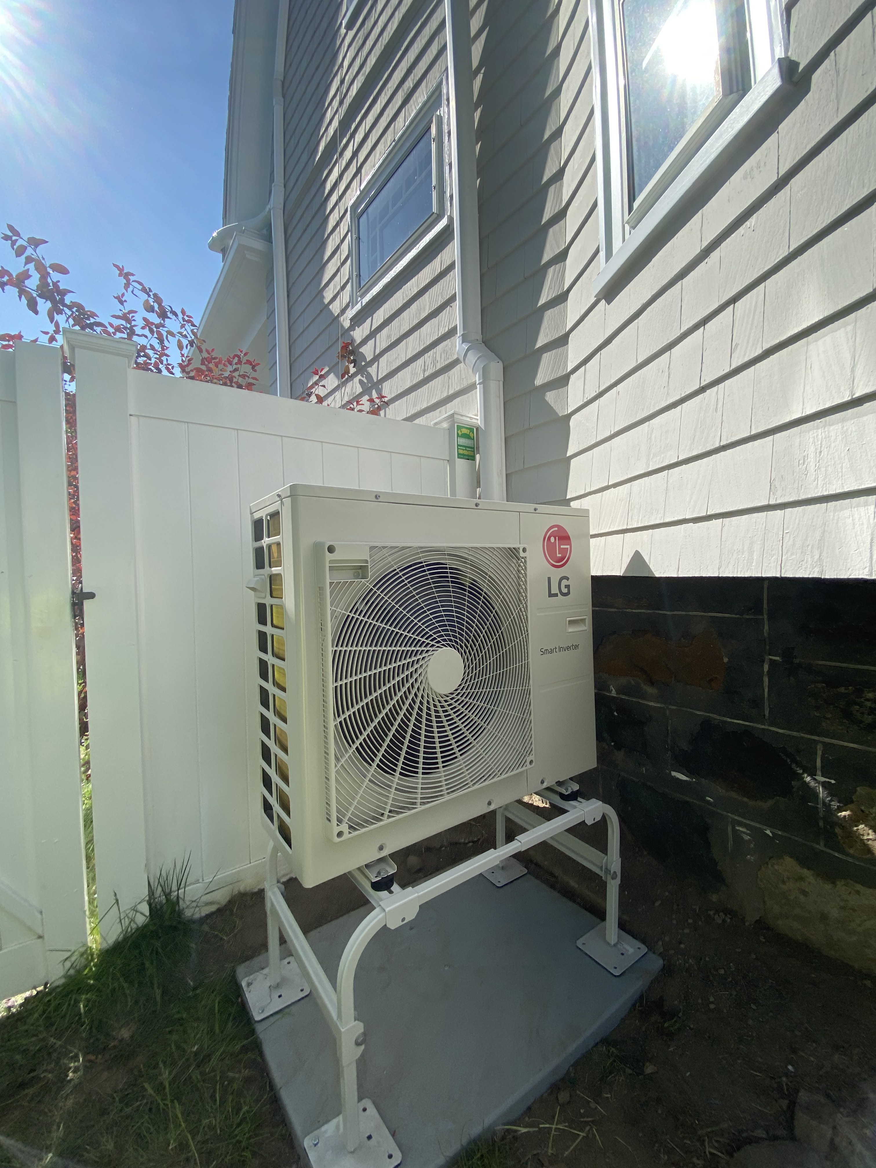 LG Heat Pump on Stand