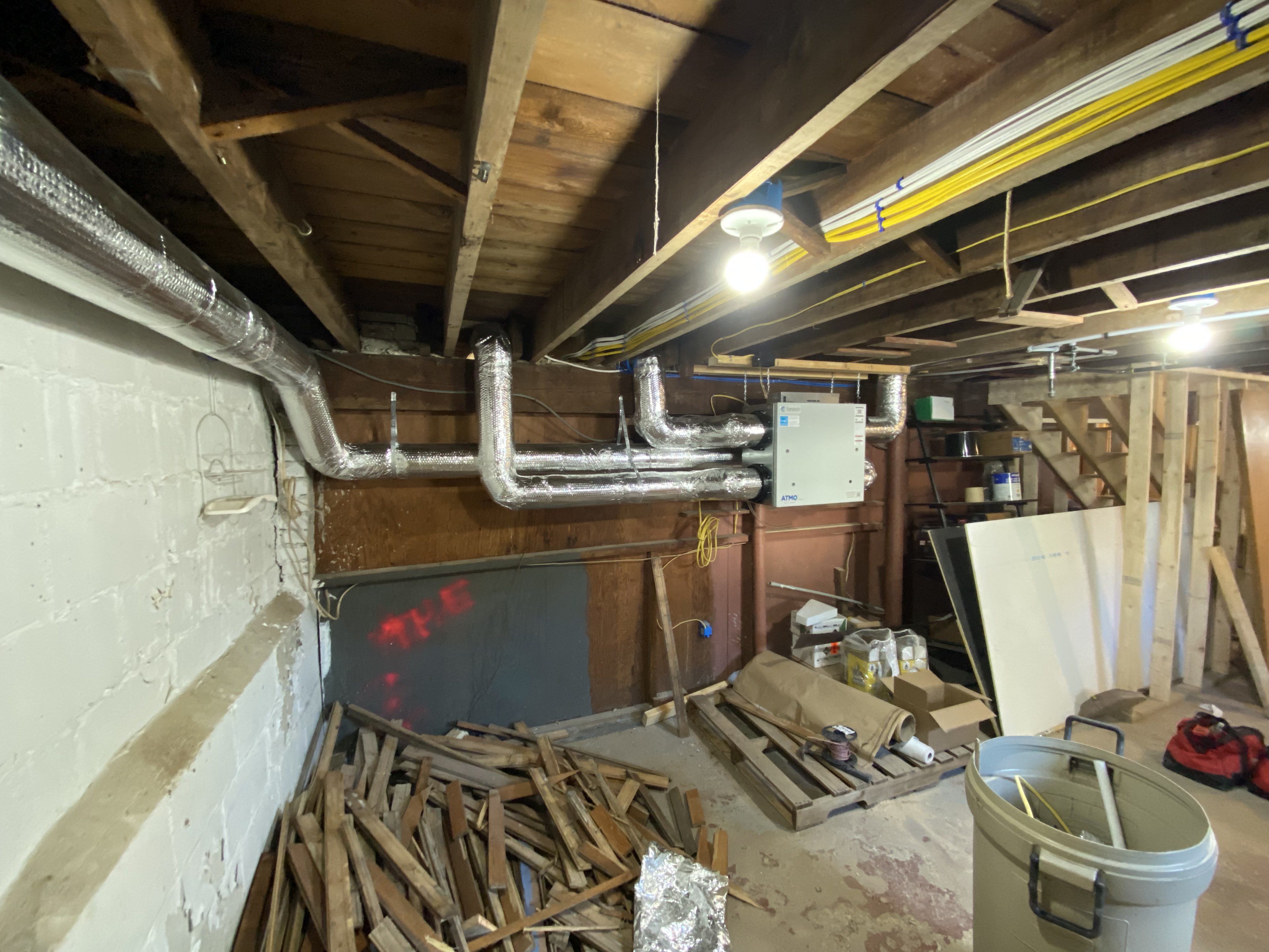 Basement Trunk & Branch Ductwork